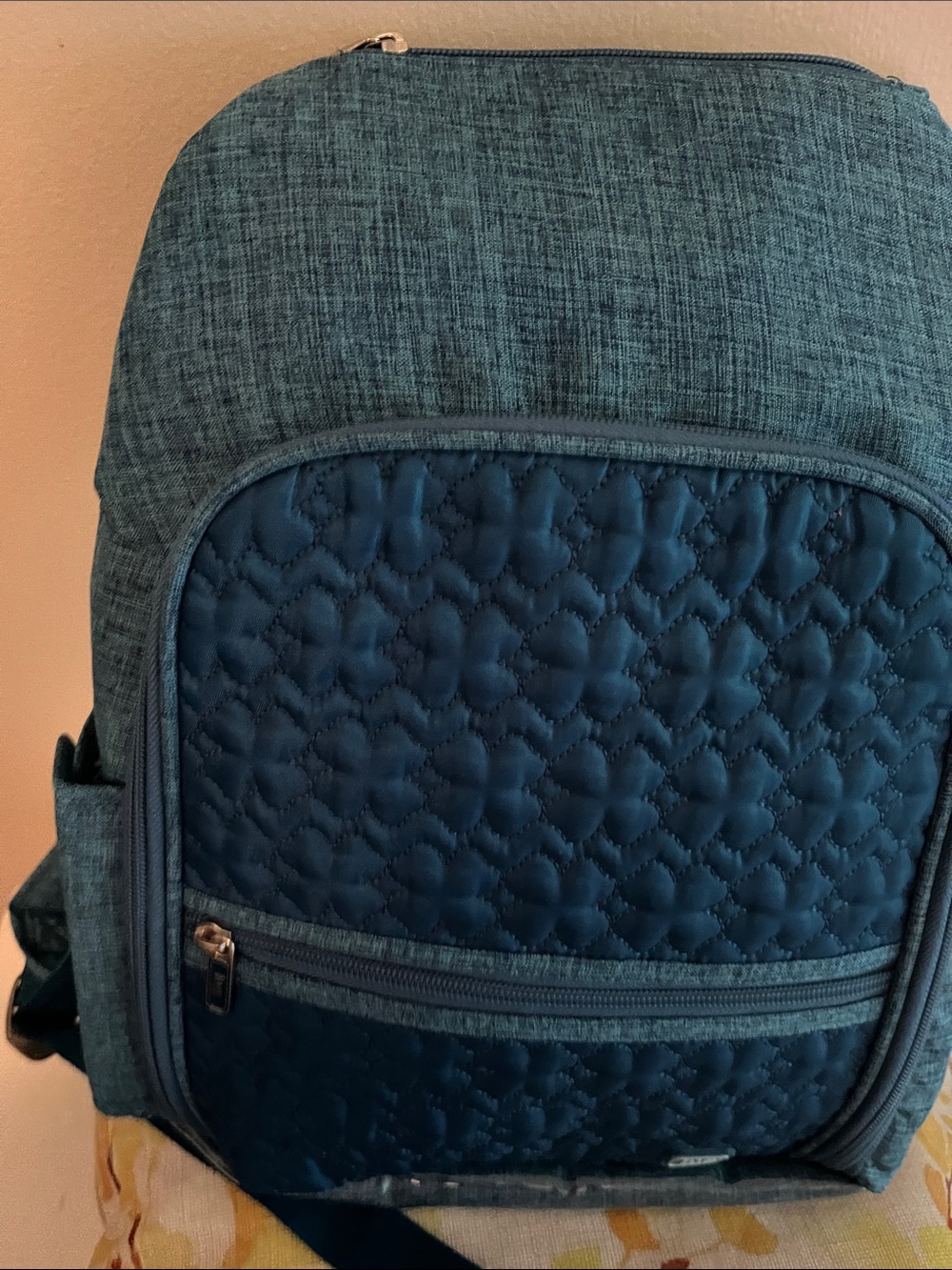 lug Quilted Blue Backpack